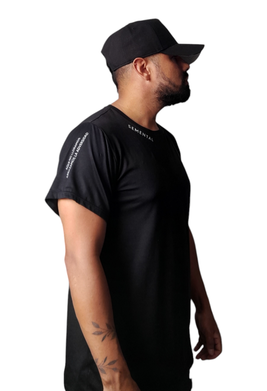Camiseta Deportiva Negro Reflectivo