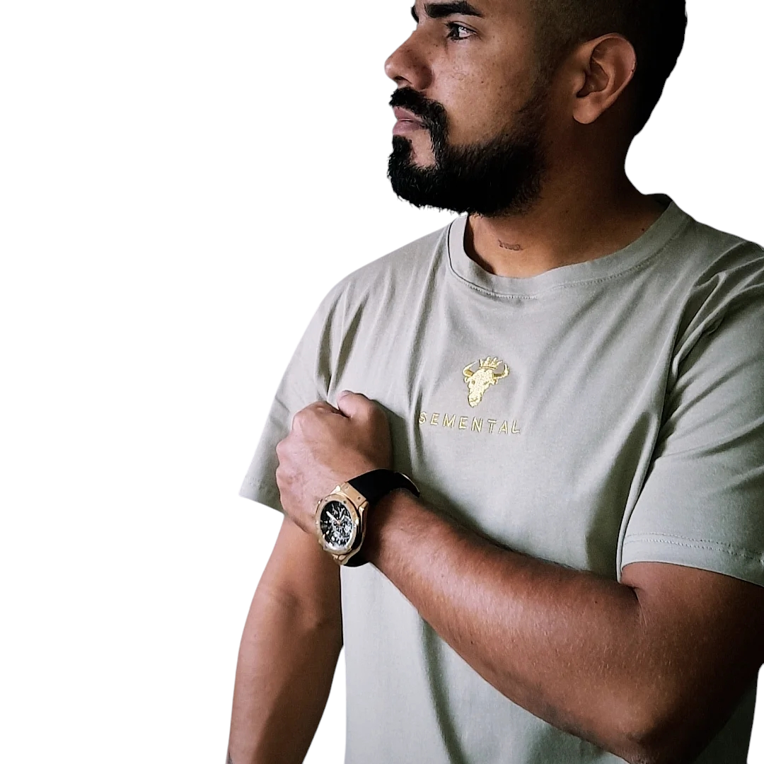 Camiseta Algodón Beige Bordado
