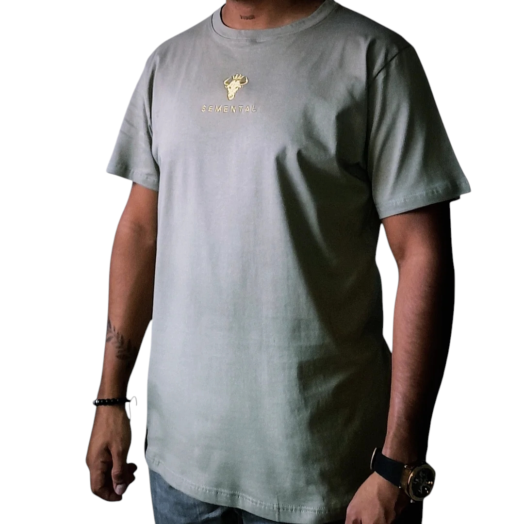 Camiseta Algodón Beige Bordado