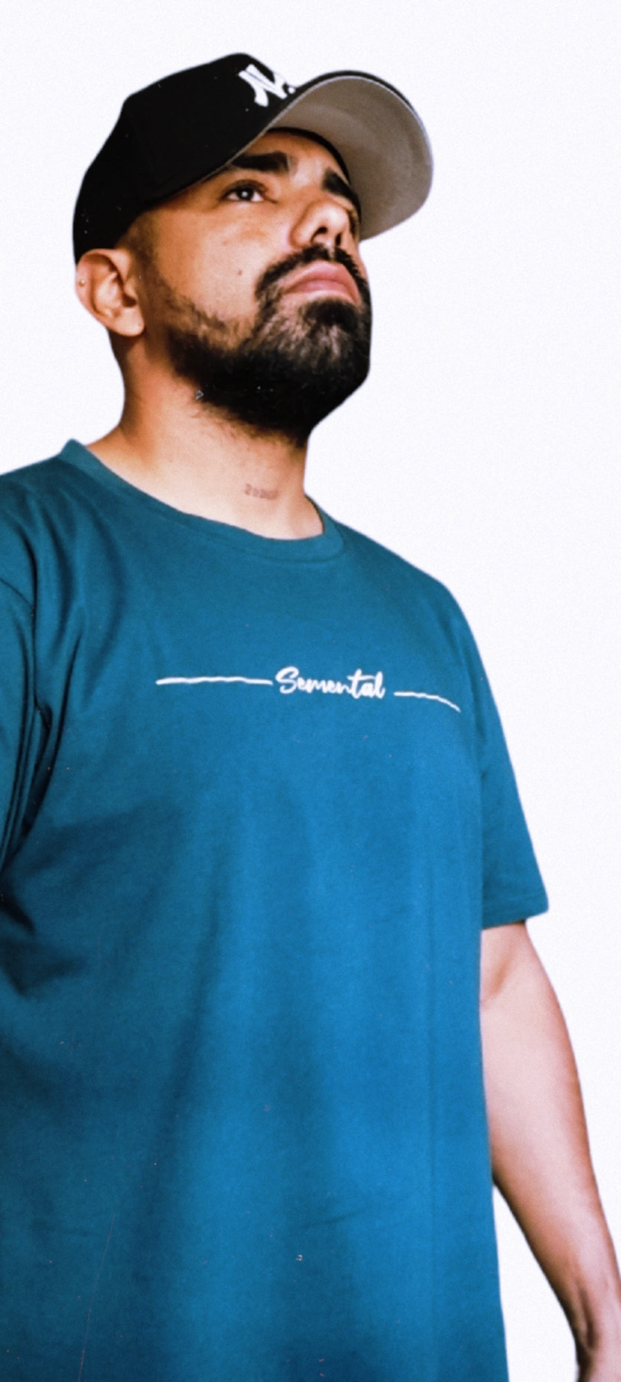 Camiseta Algodón Azul Petróleo Reflectivo
