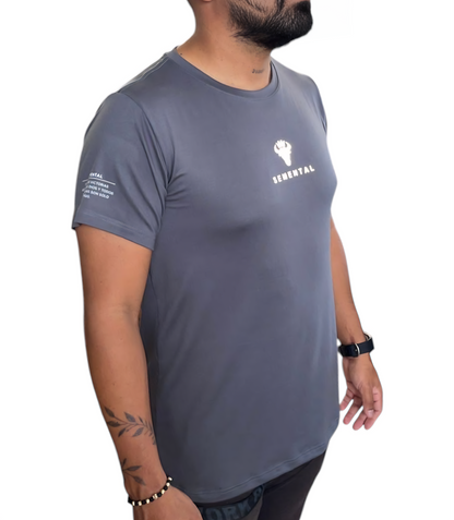 Camiseta Deportiva Gris Intenso Reflectivo
