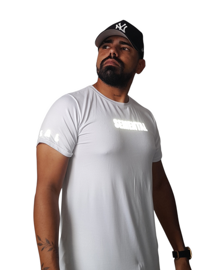 Camiseta Deportiva Blanco Reflectivo