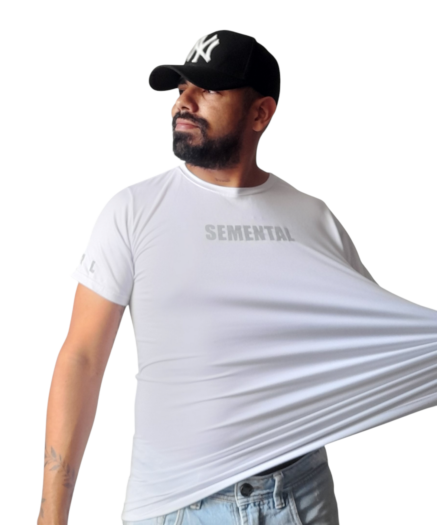 Camiseta Deportiva Blanco Reflectivo