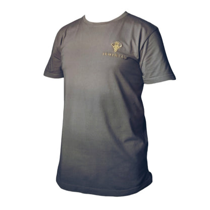 Camiseta Algodón Beige Bordado