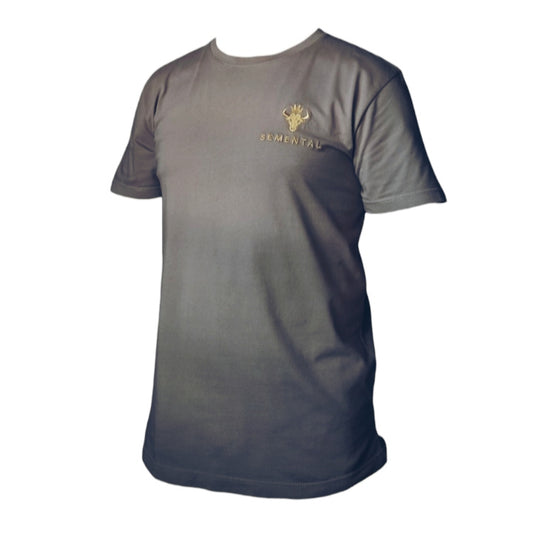 Camiseta Algodón Beige Bordado