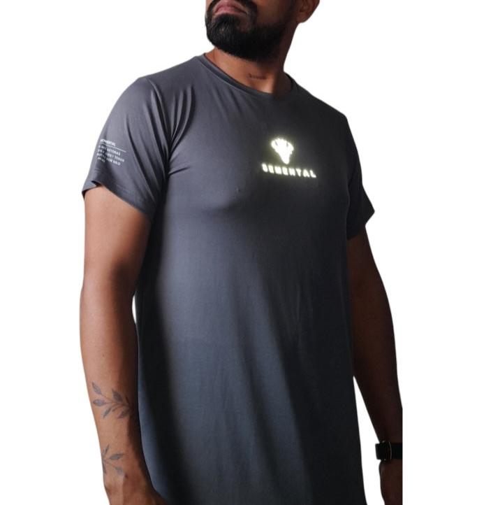 Camiseta Deportiva Gris Intenso Reflectivo
