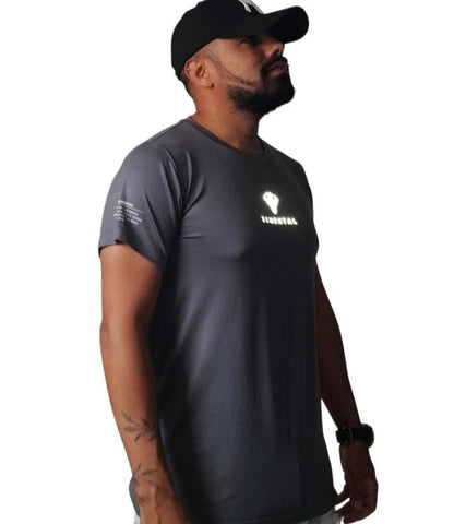 Camiseta Deportiva Gris Intenso Reflectivo